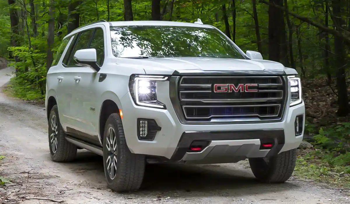 Plenty of third-row space, hushed cabin, surprisingly controlled ride for a big SUV. 2024 GMC Yukon Denali Ultimate Luxury Full-Size SUV